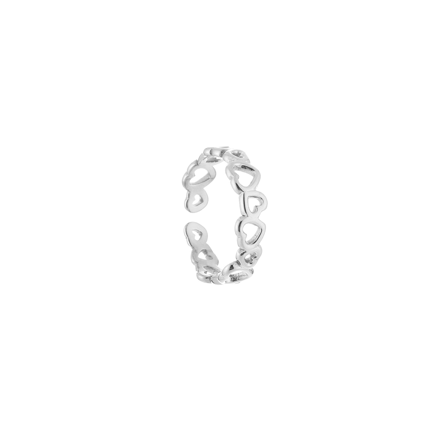 Hartjes ring Zilver